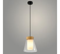 Подвес Светиль 24255/1HQ F BK+WOOD черный/дерево 1х40W E27 h1000, 24 988386363
