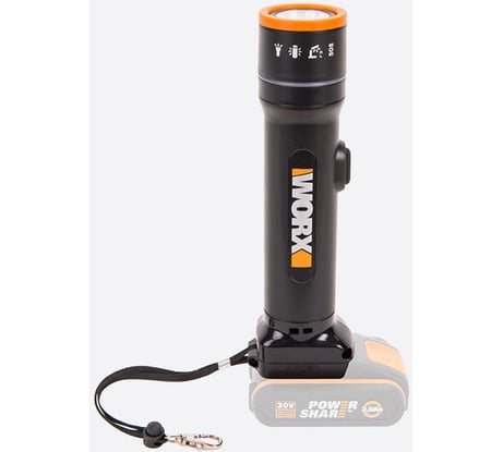 Аккумуляторный фонарь WORX 20В, без АКБ и ЗУ WX027.9