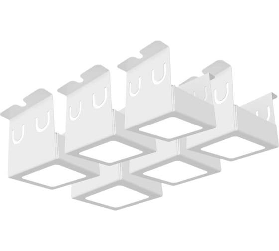 Светильник для грильято Geniled 6шт по 7Вт 4000К для ячейки 50x50 мм ширина ламели 10 белый встраиваемый 27098_4000 1