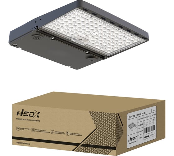 Светильник уличный светодиодный Neox ДКУ-LEVEL 100PA3С-PC-BL 100/80/50Вт 100-277В 175лм/Вт 3CCT IP66 4690612062945 1