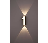 Светильник уличный настенный Светиль Цифра 1 BK+WH LED 4-7W h170, OUN24 988393026