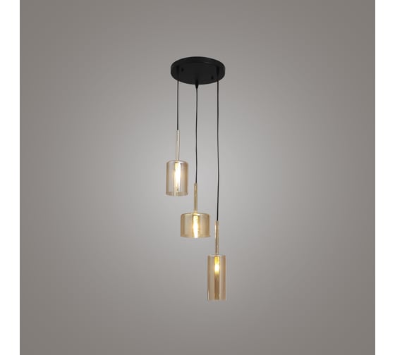 Подвесной светильник Ritter GLASSY 3хG9, янтарь 52648 3