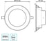 Встраиваемый светильник Gauss Downlight круг 9.5W 790lm 4000K IP54 110х44 белый LED 999420209 5