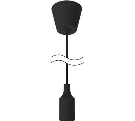 Подвесной светильник Gauss черный E27, 1 м PL011