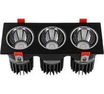 Светильник светодиодный Dekraft CDL-250-S, 3x10 Вт, 3000 К, 24°, черный, 62079DEK