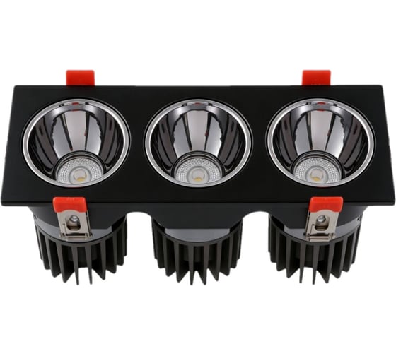 Светильник светодиодный Dekraft CDL-250-S 3x10Вт 3000К 36 черный 62080DEK