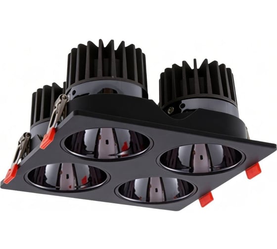 Светильник светодиодный Dekraft CDL-250-S 4x10Вт 3000К 15 черный 62093DEK
