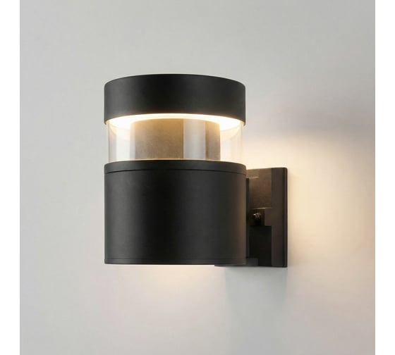 Уличный настенный светодиодный светильник Elektrostandard 1530 TECHNO LED 3000K IP65 чёрный a072083