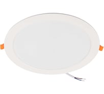 Светильник светодиодный Jazzway, PLED DL7 Downlight 24Вт 6500К WH 220х26мм IP54 ДВО встраиваемый 5069121
