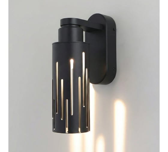 Уличный настенный светодиодный светильник Elektrostandard Streak 3000K IP54 35197/W черный a072054