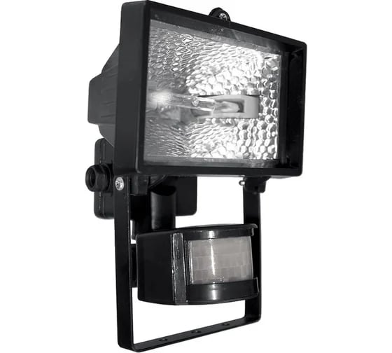 Галогенный прожектор ForLed с датчиком движения 500Вт черный в комплекте с лампой 11546