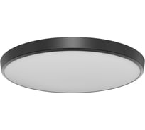 Светильник светодиодный накладной OGM, 48Вт, 3840лм, 4000К, IP20, o370х55мм, чёрный O18-154