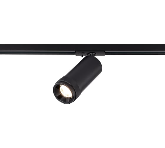Трековый светильник ST LUCE Zoom черный LED 1*10W 3000K 900Lm Ra 10-55о IP20 D55xH125 220V ST385.436.10