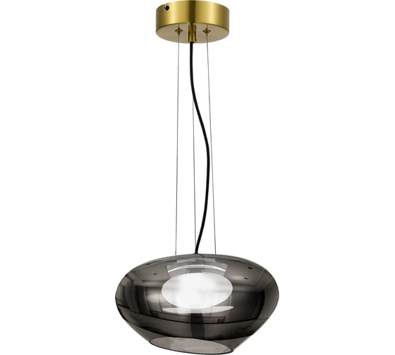 Светильник подвесной ST LUCE латунь/дымчатый, белый LED 1*10W 3000K SL6019.303.01