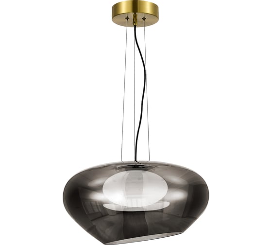 Светильник подвесной ST LUCE латунь/дымчатый, белый LED 1*20W 3000K SL6019.313.01