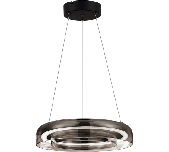 Светильник подвесной ST LUCE черный/дымчатый, белый LED 1*18W 3000K SL6019.323.01