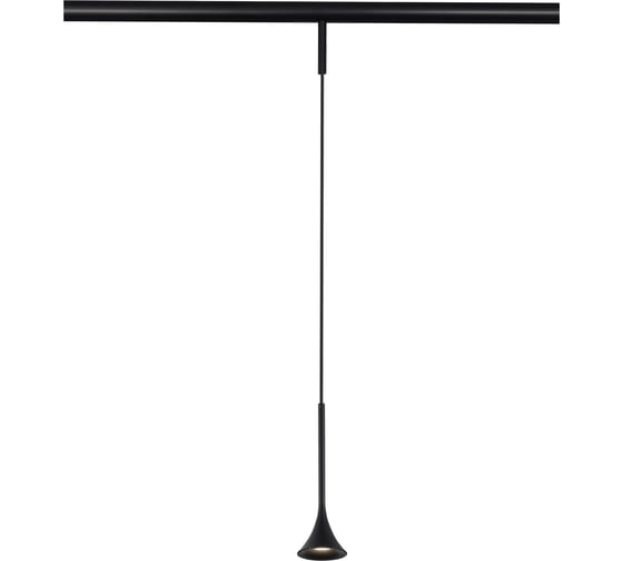 Магнитный трековый светильник ST LUCE Черный LED 1*5W 4000K Lm Ra>90 IP20 D70xH225 24V ST688.446.05