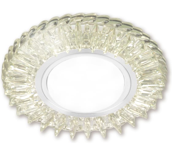 Светильник встраиваемый 50Вт G5.3 LED подсветка 3 Вт TDM ELECTRIC зеркальный/хром SQ0359-0133