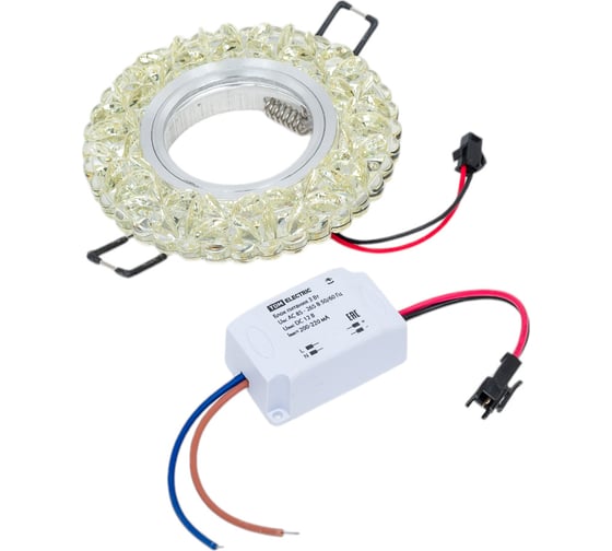 Встраиваемый светильник TDM СВ 03-09 MR16, 50Вт, G5.3, LED подсветка 3 Вт, зеркальный/хром SQ0359-0137