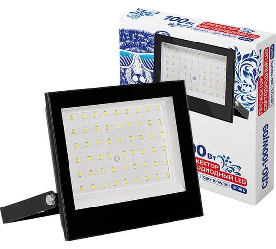 Прожектор уличный LUMIN'ARTE LED 100 Ватт защита от дождя и мороза яркий белый свет (6500K) серии SDO-100W/09