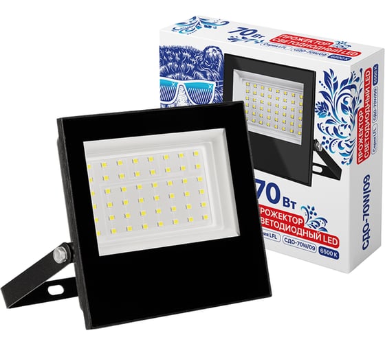 Прожектор уличный LUMIN'ARTE LED 70 Ватт защита от дождя и мороза (IP65) яркий белый свет (6500K) серии SDO-70W SDO-70W/09