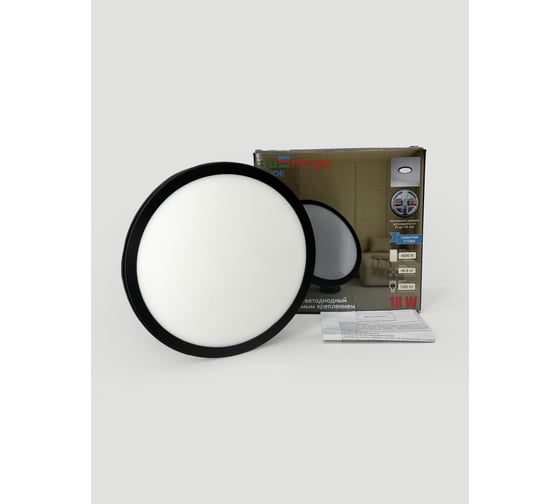 Светильник светодиодный truEnergy с регулируемым креплением круг 18W 4000K 1265Lm D173 черный алюминий 11402