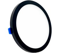 Светильник светодиодный truEnergy со встроенным драйвером круг 8W 4000K 680Lm D100мм черный пластик 10725