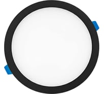 Светильник светодиодный truEnergy со встроенным драйвером круг 12W 4000K 1080Lm D130мм черный пластик 10726