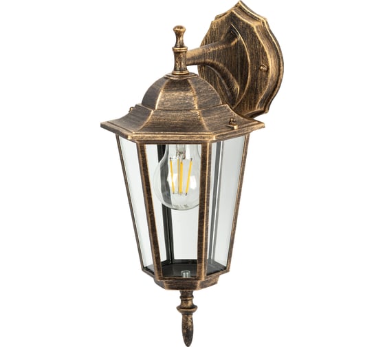 Светильник уличный настенный ЭРА «Веледа» GBW-104-1-BR-0360 230В Е27 IP54 бронза вниз Б0071479