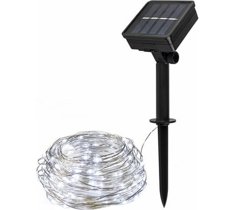 Светодиодный светильник ФАZА садовый SLR-G03-100W нить 100LED холод. бел. на солнечн. батарее 5033313