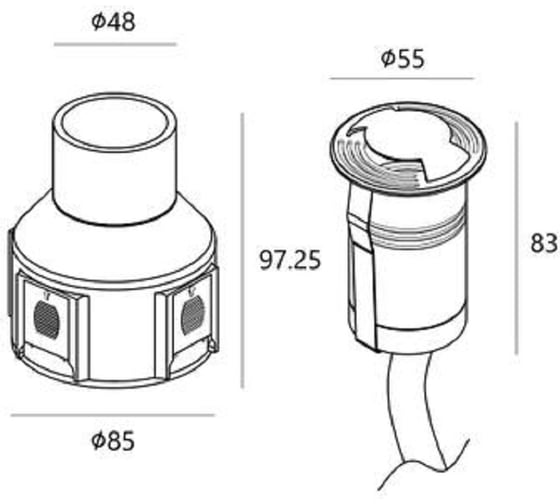 Встраиваемый светильник LS-LIGHTING Step M 2W Цвет Нержавеющая сталь 5587.00