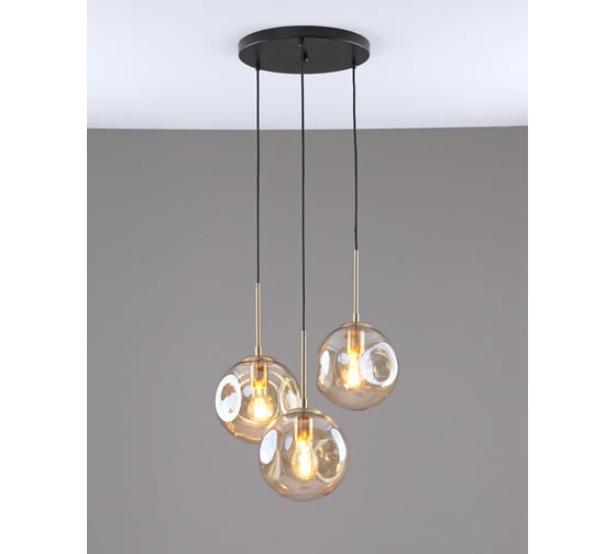 Подвесной светильник Moderli Amo черный, золотой V11523-3P