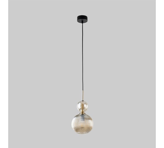 Подвесной светильник TK Lighting E14 Sophia Cognac со стеклянным плафоном 11040 черный/янтарный a071823