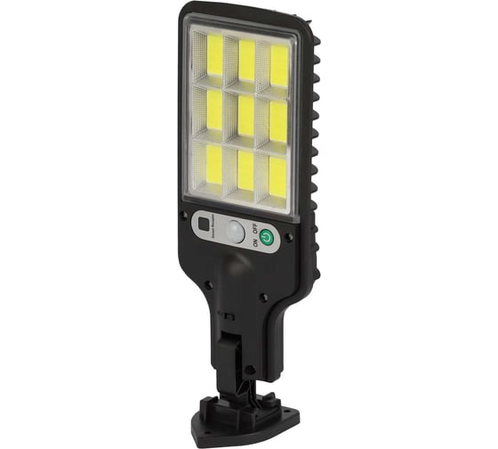 Светильник уличный ЭРА ERAKCS25-02 на солнечной батарее 10Вт 300 Лм 5000К 100 LED COB с датчиком движения ПДУ IP44 Б0071363