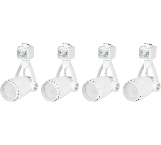 Трековые светильники однофазные ЭРА TR12-GU10-SET-4 WH под лампу GU10 белый набор 4 шт Б0072911
