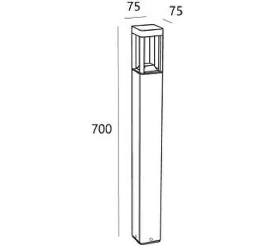 Уличный светодиодный столбик LS-LIGHTING Square 7W Антрацит 7570.02