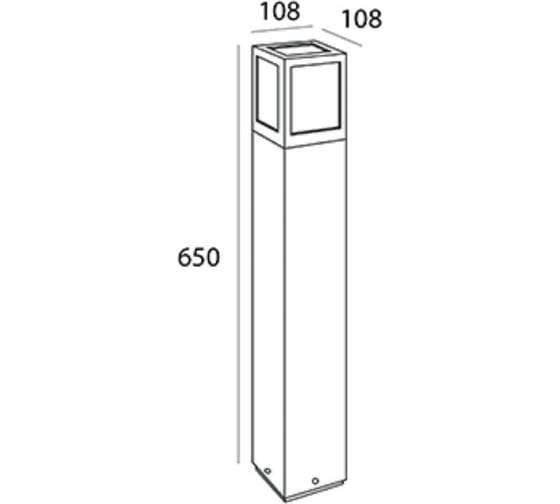 Уличный столбик LS-LIGHTING Box M E27 цоколь Цвет Антрацит 1065.02.E27