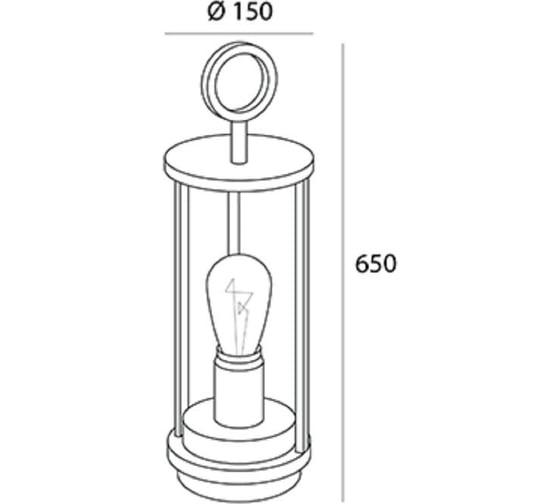 Уличный столбик LS-LIGHTING BRICK M E27 цоколь Цвет Антрацит 1434.02.E27