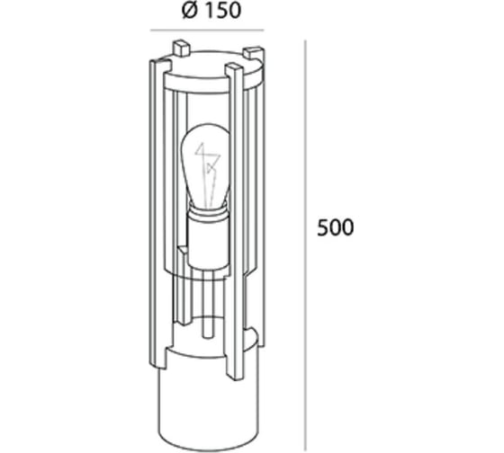 Уличный столбик LS-LIGHTING BRICK L E27 цоколь Цвет Антрацит 1550.02.E27