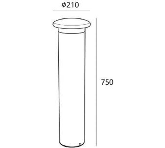 Уличный светодиодный столбик LS-LIGHTING Мushroom L 10W Антрацит 2175.02
