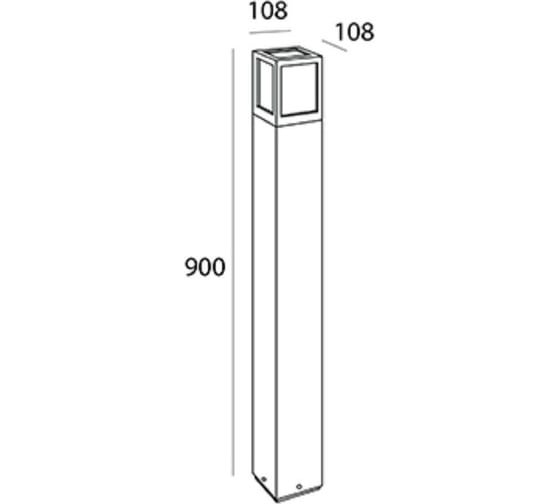 Уличный столбик LS-LIGHTING Box L цоколь E27 Цвет Антрацит 1090.02.E27