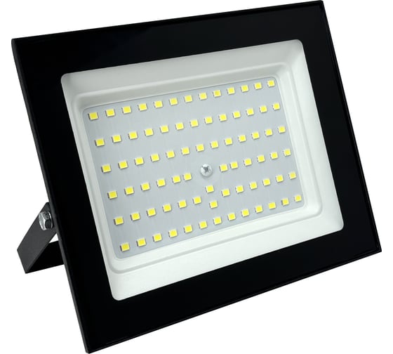 Прожектор светодиодный DzivaTek 100W 6500K 5000Lm IP66 165x145x30 черный алюминий 53124