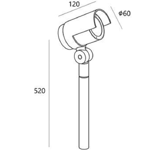 Светильник для подсветки растений LS-LIGHTING Rub M 10W Антрацит 1252.02