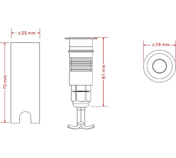 Светильник LS-LIGHTING DIRO Micro 1.5W Нержавеющая сталь 2861.00