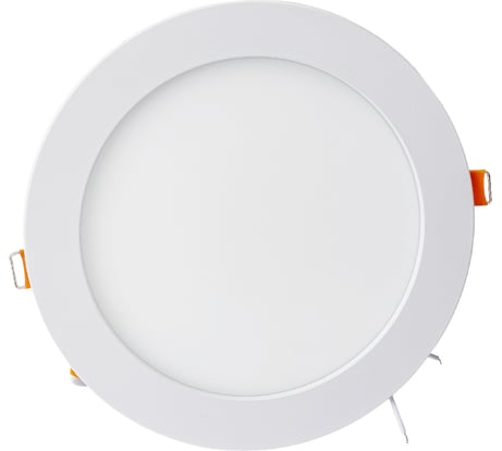 Встраиваемый круглый даунлайт с драйвером Ecola LED downlight 15W 220V 4200K 195x20 DRRV15ELC