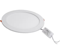 Встраиваемый круглый даунлайт с драйвером Ecola LED downlight 18W 220V 6500K 225x20 DRRD18ELC