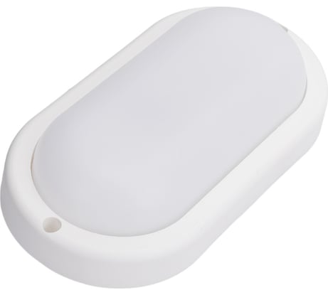 Накладной светильник Ecola LED ДПП Овал IP65 матовый белый 12W 220V 4200K 160x90x45 DPLV12ELC