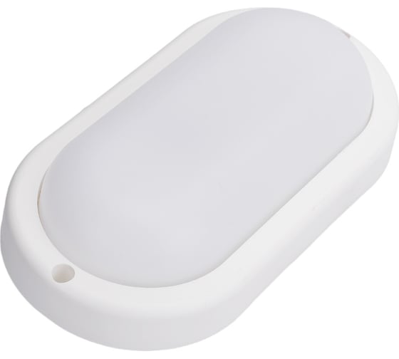 Накладной светильник Ecola LED ДПП Овал IP65 матовый белый 12W 220V 4200K 160x90x45 DPLV12ELC 1