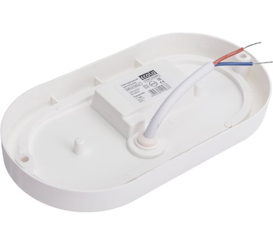 Накладной светильник Ecola LED ДПП Овал IP65 матовый белый 12W 220V 4200K 160x90x45 DPLV12ELC