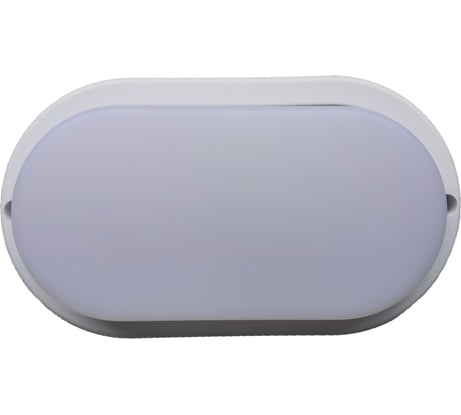Накладной светильник Ecola LED ДПП Овал IP65 матовый белый 12W 220V 6500K 160x90x45 DPLD12ELC